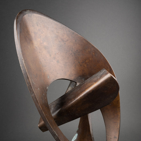 Robert FACHARD (1921-2012) Petite composition elliptique abstraite. Bronze vers 1960-70
