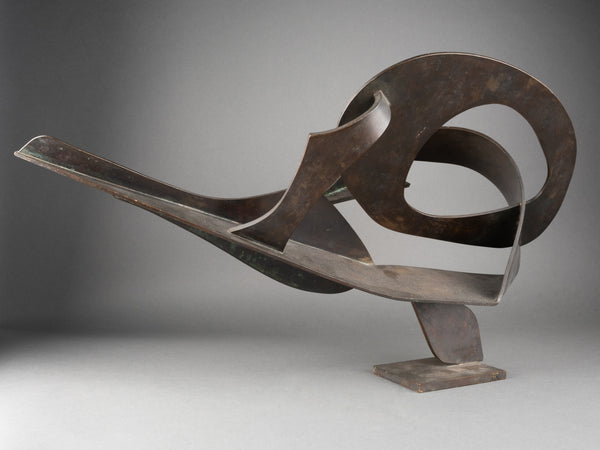 Robert FACHARD (1921-2012) Abstract elliptical composition. Bronze, circa 1960-70.
