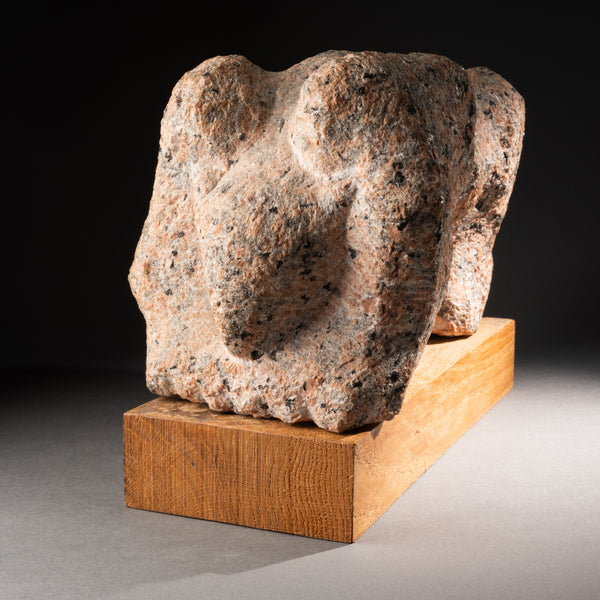 Shelomo SELINGER (1928) Composition anthopomorphe. Taille directe sur granit rose, vers 1970-80