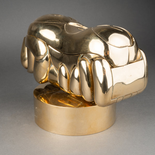Miguel BERROCAL (1933-2006) Romeo and Juliet (1966-1967), Opus 101 - golden brass puzzle sculpture.