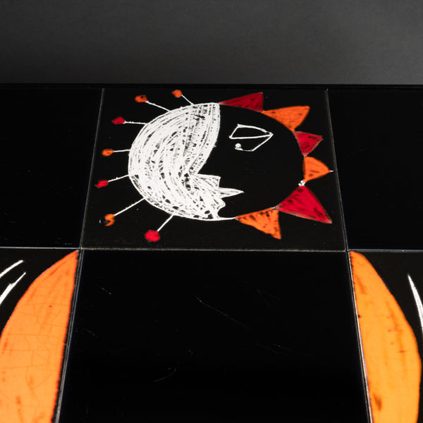 The CLOUTIER brothers (1930-2008,2015) Metal coffee table and ceramic tiles