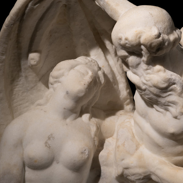 Zephyr and Venus (Aphrodite) - Marble early 19th century