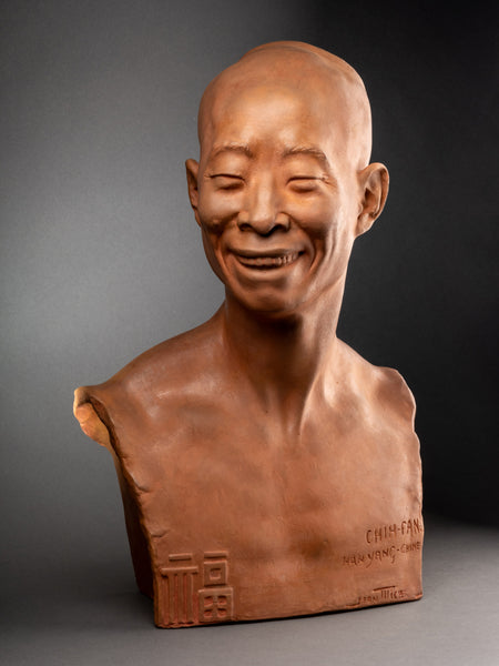 Jean MICH (1871-1932) 'Chih Fan', the Chinese cook, Large model, terracotta, Edition Susse Frères, Art Deco period