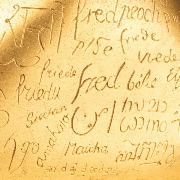 Pierre SZEKELY (1923-2001) 'La Paix' Epreuve en bronze doré. Edition de la Monnaie de Paris