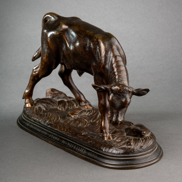 Jules MOIGNIEZ (1835-1894) Jeune veau - Rare bronze - Fonte d'édition fin XIXème