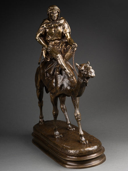 Charles VALTON (1851-1918) 'Méhariste' - Bronze orientaliste fin XIXème siècle