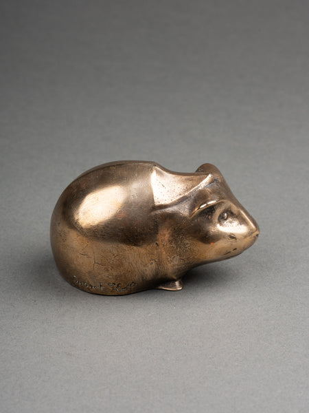Edouard-Marcel SANDOZ (1881-1971) Guinea pig (1919) Silvered bronze. Antique edition cast from Susse Frères