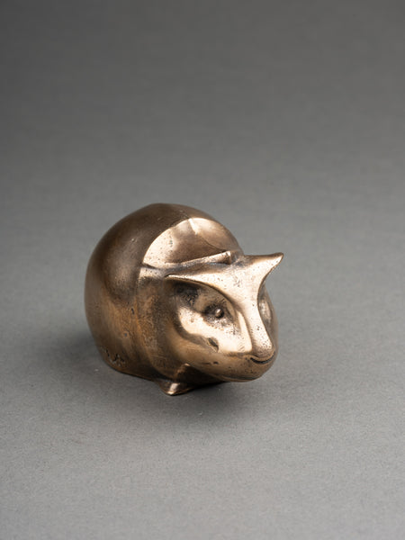 Edouard-Marcel SANDOZ (1881-1971) Cochon d'Inde (1919) Bronze argenté. Fonte d'édition ancienne de Susse Frères