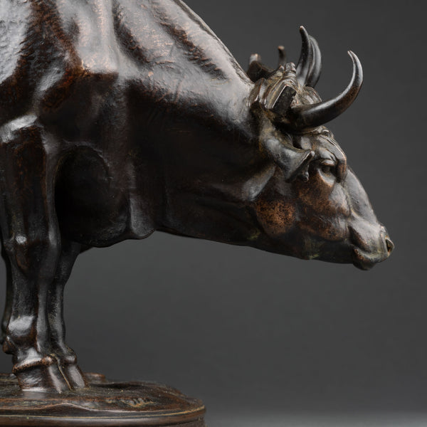 Alfred JACQUEMART (1824-1896) 'Yoke of oxen' Bronze 19th century, cast F. Barbedienne