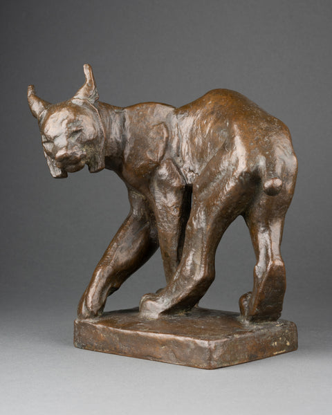 Jussi MANTYNEN (1886-1978, Finlande) 'Ion Vädrar Fara' Rare bronze Art Déco