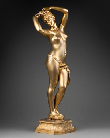 Edmé Antony Paul NOEL (1845-1909) 'L'Odalisque' Orientalist gilded bronze late 19th century