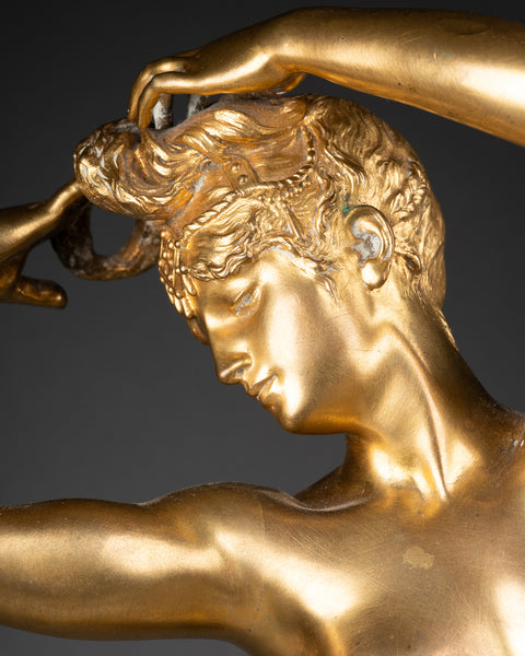 Edmé Antony Paul NOEL (1845-1909) 'L'Odalisque' Bronze doré orientaliste fin XIXème