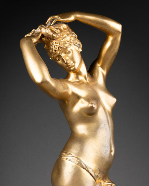 Edmé Antony Paul NOEL (1845-1909) 'L'Odalisque' Orientalist gilded bronze late 19th century