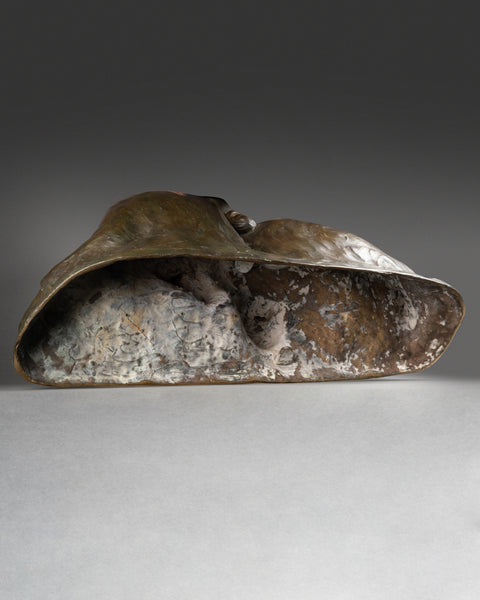 Gaston HAUCHECORNE (1880-1945) 'Deux femmes asiatique à l'éventail discutant', Rare Epreuve en bronze patiné, période Art Déco. (Copie)