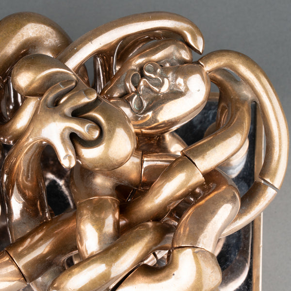 Miguel BERROCAL (1933-2006) 'Homage to Picasso' Puzzle sculpture in polished bronze.