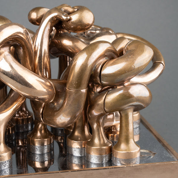 Miguel BERROCAL (1933-2006) 'Homage to Picasso' Puzzle sculpture in polished bronze.