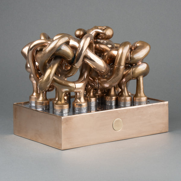 Miguel BERROCAL (1933-2006) 'Homage to Picasso' Puzzle sculpture in polished bronze.