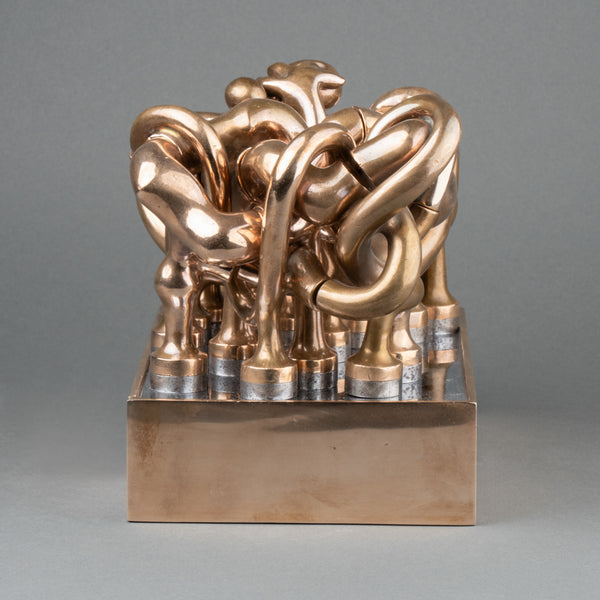 Miguel BERROCAL (1933-2006) 'Homage to Picasso' Puzzle sculpture in polished bronze.