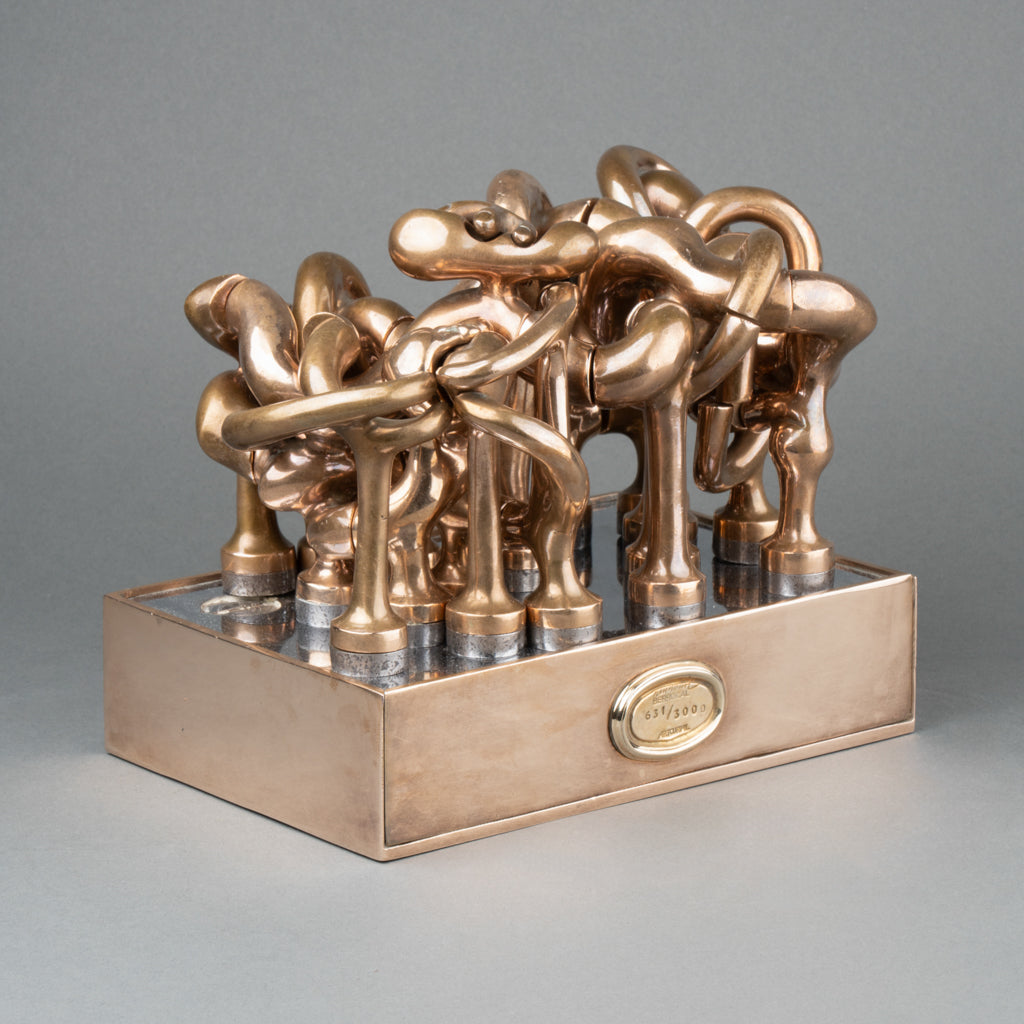 Miguel BERROCAL (1933-2006) 'Hommage à Picasso' Sculpture puzzle en bronze poli.