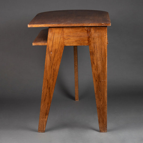 Jacques ADNET (1900-1984) Modernist Oak Desk circa 1955