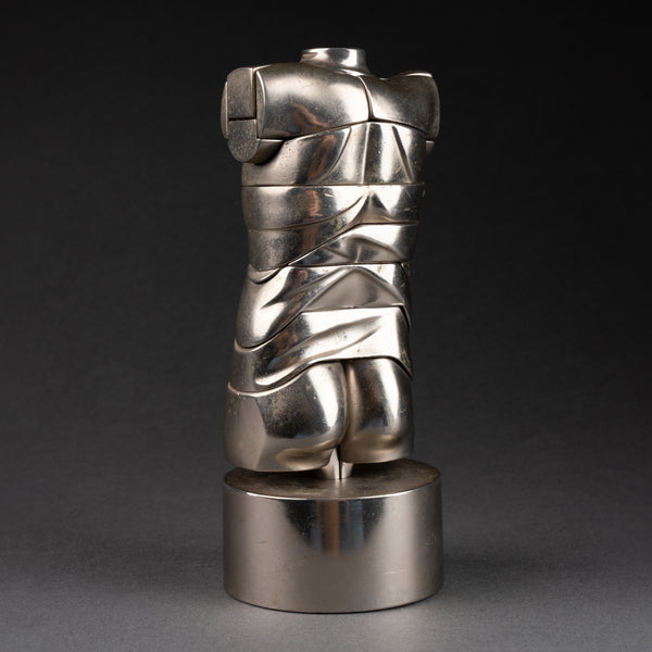 Miguel BERROCAL (1933-2006) 'Mini David', 1969 (Opus 107) puzzle sculpture in nickel-plated zamack.