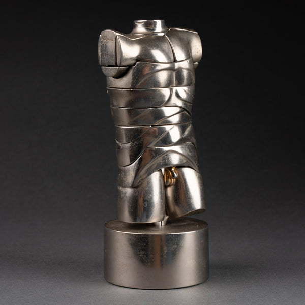 Miguel BERROCAL (1933-2006) 'Mini David', 1969 (Opus 107) puzzle sculpture in nickel-plated zamack.