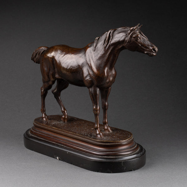 Jules MOIGNIEZ (1834-1895) 'Cheval arabe' Bronze fin XIXème