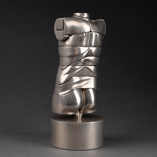 Miguel BERROCAL (1933-2006) 'Mini David', 1969 (Opus 107) puzzle sculpture in nickel-plated zamack.