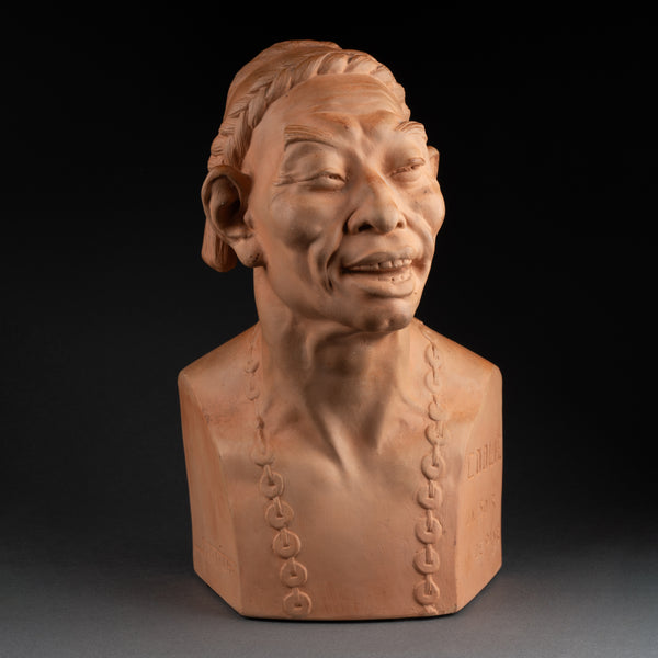 Jean MICH (1871-1932) "Coolie, one evening of pay" Terracotta, Edition Susse Frères, Art Deco period