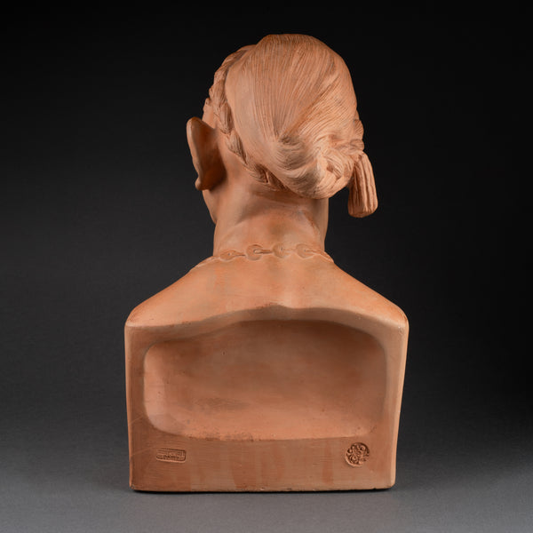 Jean MICH (1871-1932) "Coolie, one evening of pay" Terracotta, Edition Susse Frères, Art Deco period