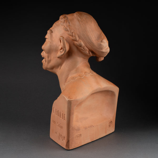 Jean MICH (1871-1932) "Coolie, one evening of pay" Terracotta, Edition Susse Frères, Art Deco period