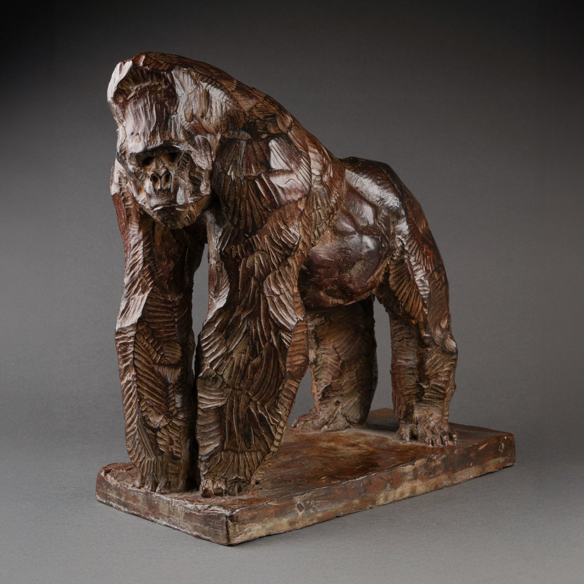 Jean Baptiste VANDAMME 'Gorilla III' Patinated bronze.