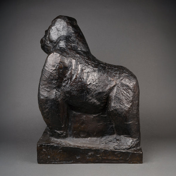 JEAN JOACHIM (1905-1990) Gorilla. Patinated bronze numbered 8/8.