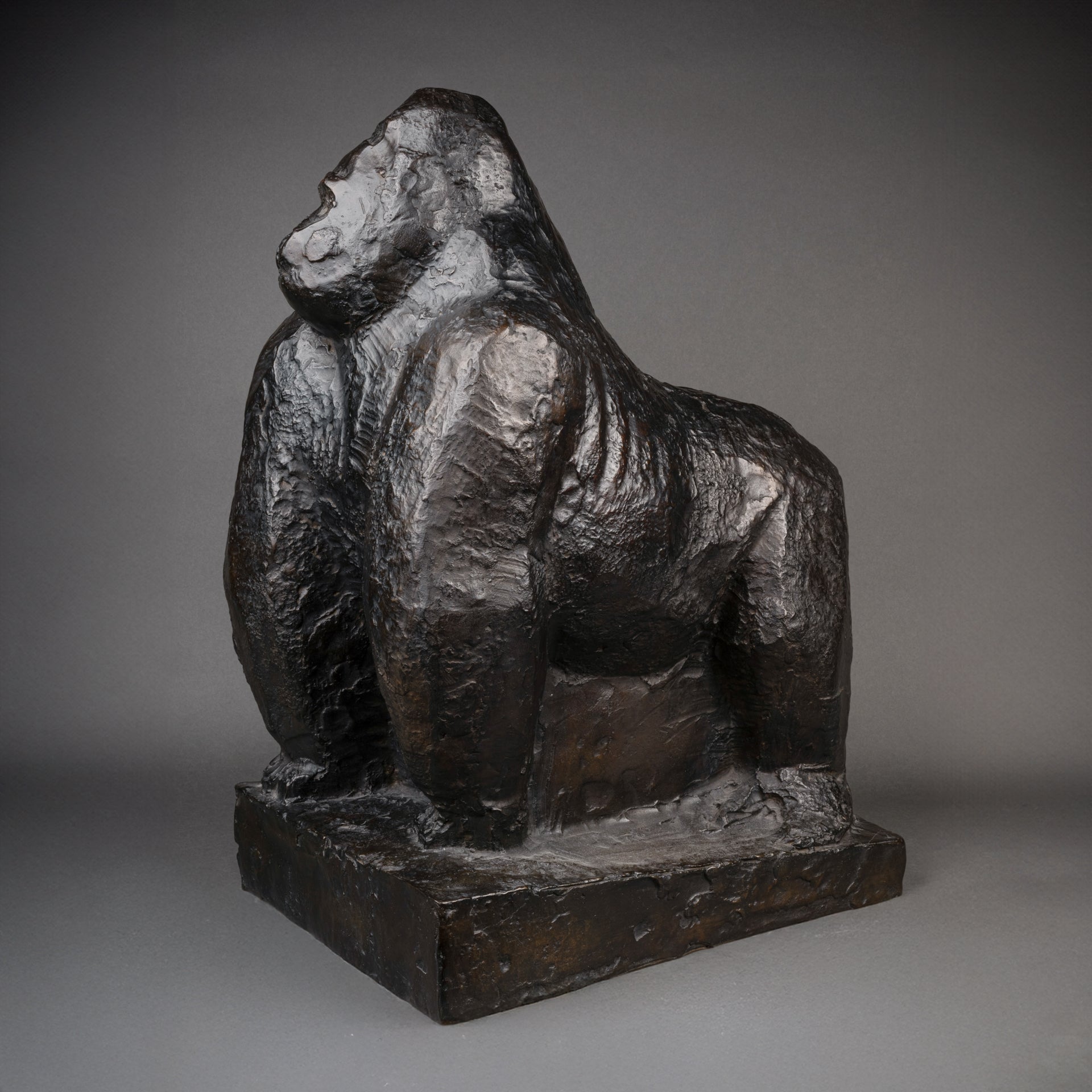 JEAN JOACHIM (1905-1990) Gorilla. Patinated bronze numbered 8/8.