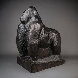 JEAN JOACHIM (1905-1990) Gorilla. Patinated bronze numbered 8/8.