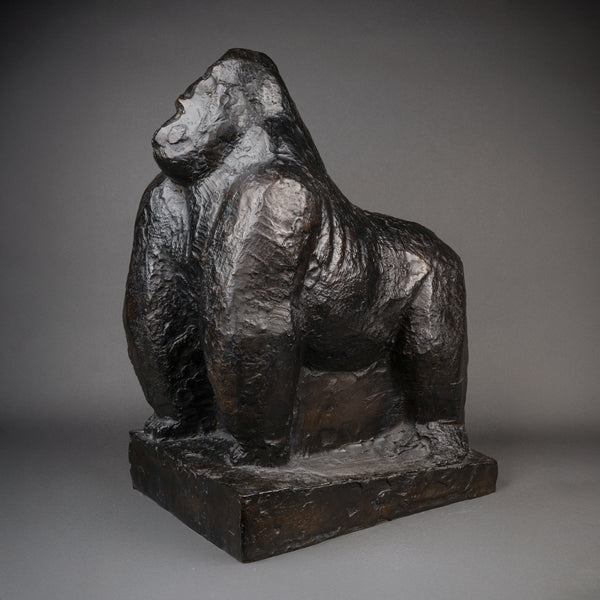 JEAN JOACHIM (1905-1990) Gorilla. Patinated bronze numbered 8/8.