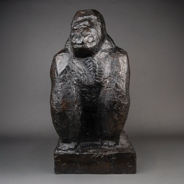 JEAN JOACHIM (1905-1990) Gorilla. Patinated bronze numbered 8/8.