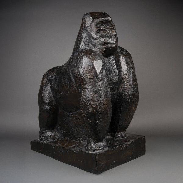 JEAN JOACHIM (1905-1990) Gorilla. Patinated bronze numbered 8/8.