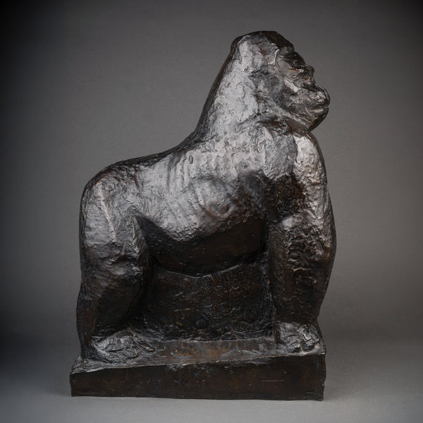 JEAN JOACHIM (1905-1990) Gorilla. Patinated bronze numbered 8/8.