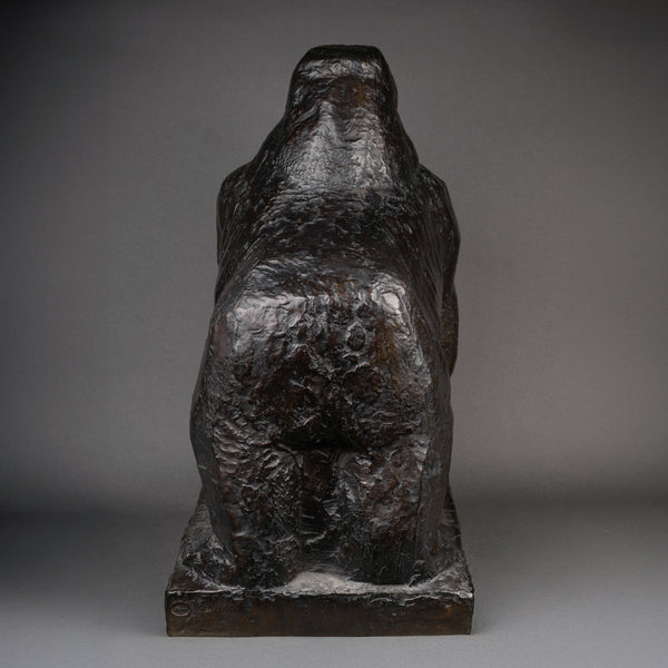 JEAN JOACHIM (1905-1990) Gorilla. Patinated bronze numbered 8/8.