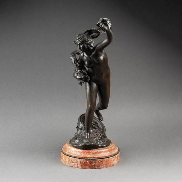 Gustave Frédéric MICHEL (1851-1924) "La Fortune' Bronze patiné fin XIXème.
