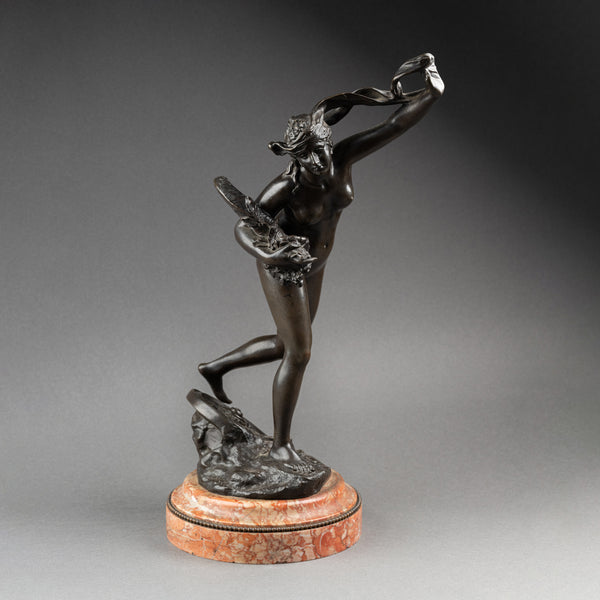 Gustave Frédéric MICHEL (1851-1924) "La Fortune' Bronze patiné fin XIXème.