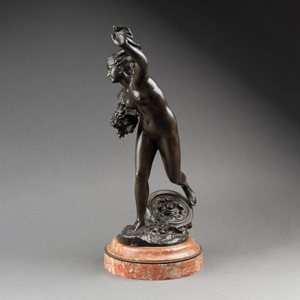 Gustave Frédéric MICHEL (1851-1924) "La Fortune' Bronze patiné fin XIXème.