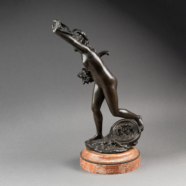 Gustave Frédéric MICHEL (1851-1924) "La Fortune' Bronze patiné fin XIXème.