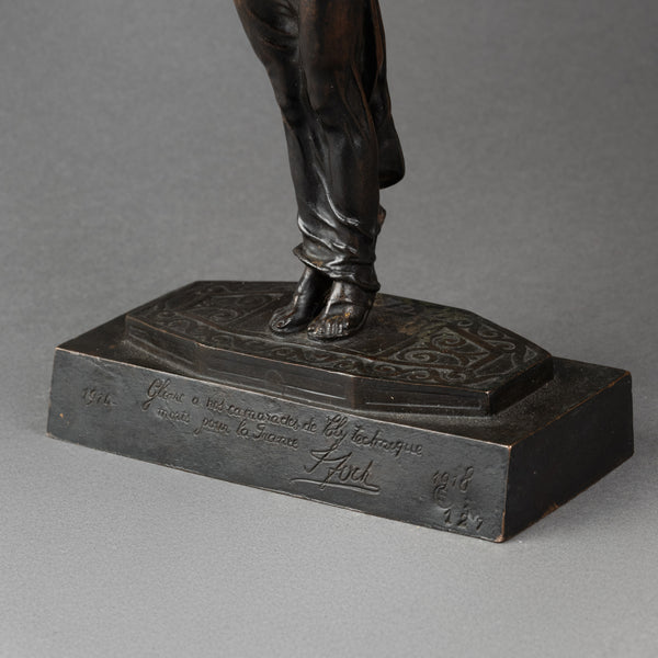 Victor SEGOFFIN (1868-1925) 'Victoire ailée' Bronze patiné vers 1925
