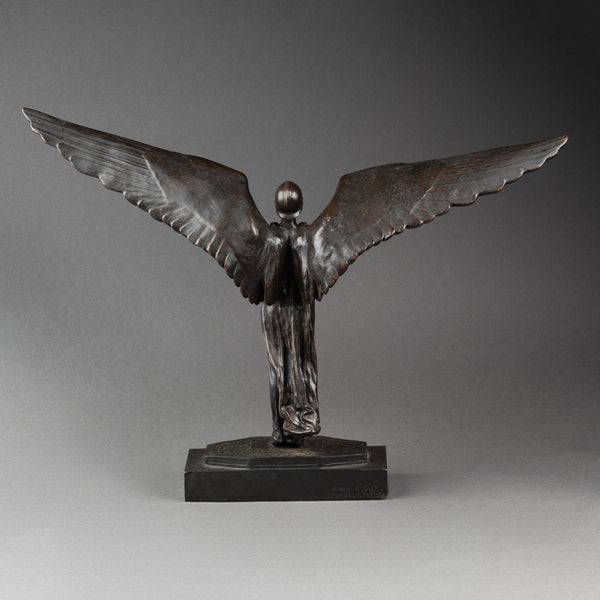 Victor SEGOFFIN (1868-1925) 'Victoire ailée' Bronze patiné vers 1925