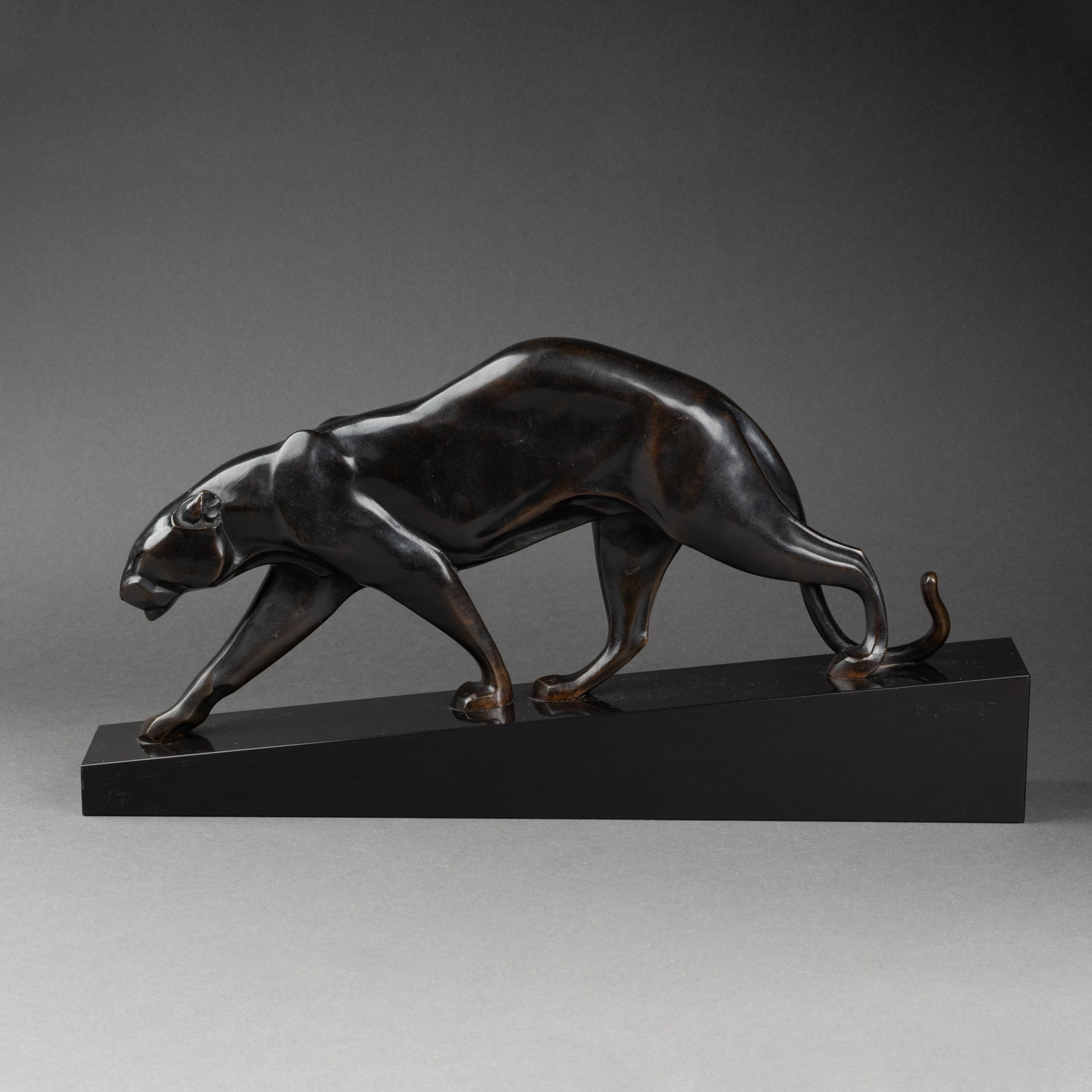 Maurice PROST (1894-1967) Panthère en Marche (moyen modèle), Bronze, Susse Frères Editeurs Paris.
