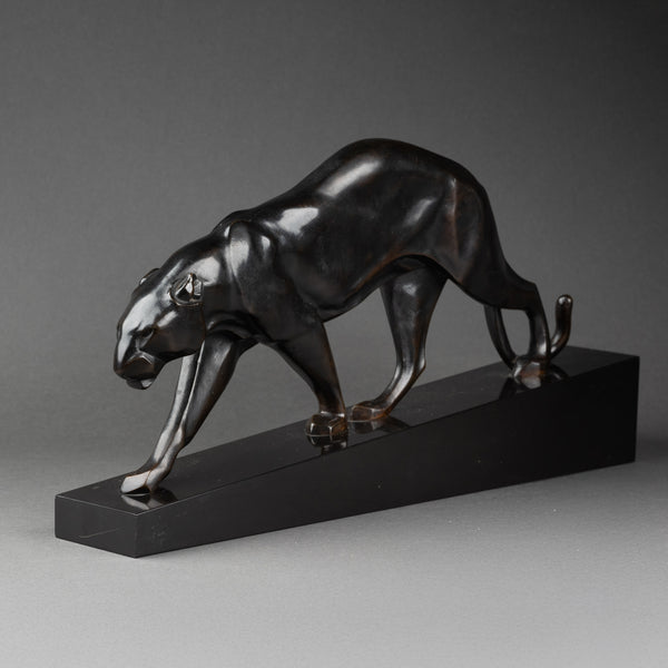 Maurice PROST (1894-1967) Panthère en Marche (moyen modèle), Bronze, Susse Frères Editeurs Paris.