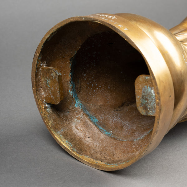 Albert ROZE (1861-1952) "La Vierge d'Albert" Bronze doré, Fonte F. Barbedienne, période Art Déco.