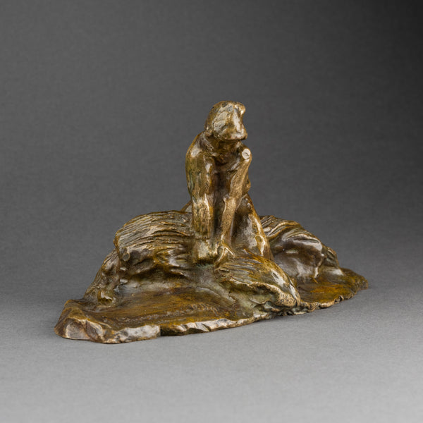 Amadéo GENNARELLI (1881-1943) Rare ensemble de 4 paysans en bronze, vers 1930.